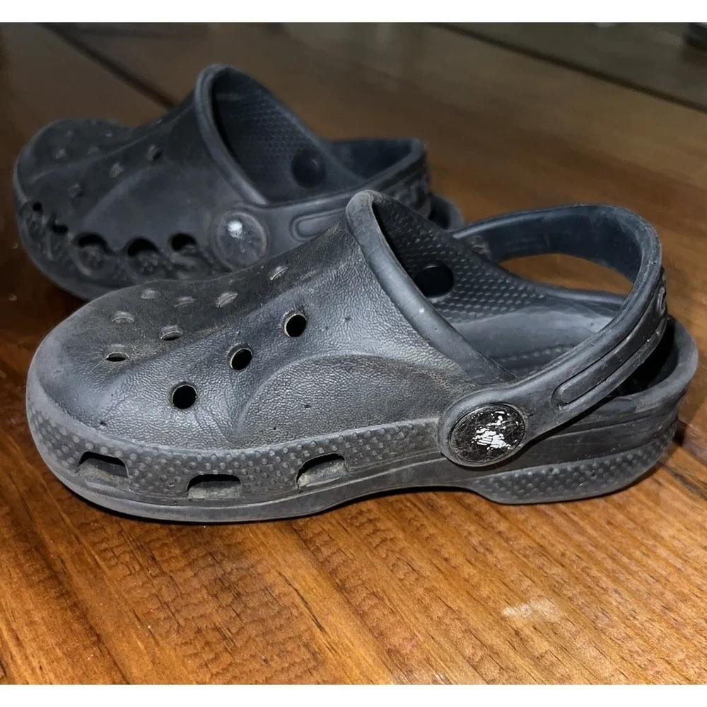 Crocs Baya Black‎ Clogs Slip on Shoes Size C 7 Toddlers Unisex Kids